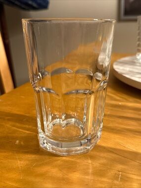 Crisa paneled clear glass tumbler Boston H 5” R 3”